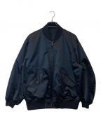 KAPTAIN SUNSHINEキャプテンサンシャイン）の古着「SILK COTTON FLIGHT SATIN BOMBER JACKET　KSBZ01」｜ネイビー