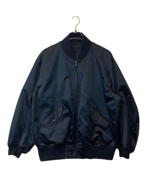 KAPTAIN SUNSHINE（キャプテンサンシャイン）KAPTAIN SUNSHINE (キャプテンサンシャイン) SILK COTTON FLIGHT SATIN BOMBER JACKET　KSBZ01 ネイビー サイズ:40の古着・服飾アイテム