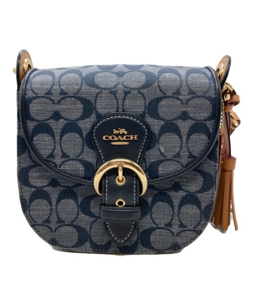 COACH（コーチ）COACH (コーチ) クリオ ショルダー バッグ 17 シグネチャー シャンブレー　C8512 ネイビー サイズ:下記参照の古着・服飾アイテム