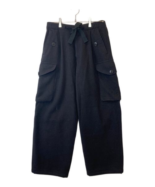 UNFIL（アンフィル）UNFIL (アンフィル) brushed lightwool cargo pants WHL-UW135 ネイビー サイズ:Lの古着・服飾アイテム