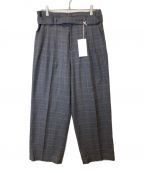 YOKEヨーク）の古着「HIGH WAIST BELTED PANTS YK21AW00255P パンツ」｜グレー