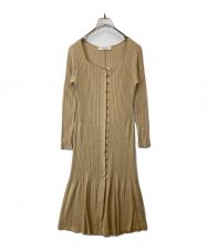 Her lip to (ハーリップトゥ) Ribbed-knit Long Cardigan HLT2009076 カーディガン ベージュ サイズ:M