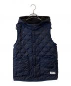 ARMENアーメン）の古着「NYLON QUILT REVERSIBLE HOODED VEST キルティングベスト」｜ネイビー