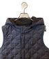 中古・古着 ARMEN (アーメン) NYLON QUILT REVERSIBLE HOODED VEST キルティングベスト ネイビー：3980円