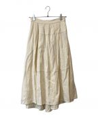 COSMIC WONDERコズミックワンダー）の古着「Light linen wool famer's skirt 18CW16057」｜アイボリー