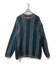 stein（シュタイン）の古着「Mohair Stripe Knit LS ST.455 ニット」｜ブルー