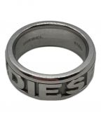 DIESELディーゼル）の古着「WIDE STEEL LOGO RING」｜シルバー