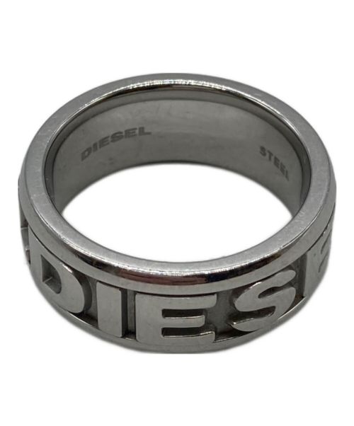 DIESEL（ディーゼル）DIESEL (ディーゼル) WIDE STEEL LOGO RING シルバー サイズ:16号の古着・服飾アイテム