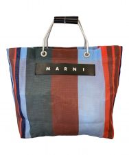 MARNI (マルニ) フラワーカフェ ストライプ トートバッグ マルチカラー