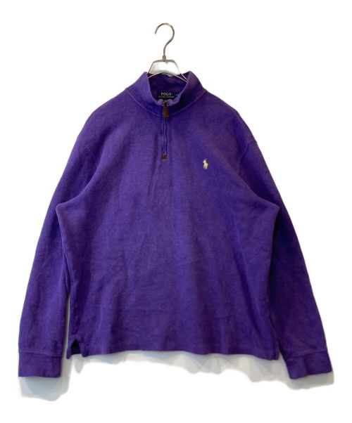 POLO RALPH LAUREN（ポロ・ラルフローレン）POLO RALPH LAUREN (ポロ・ラルフローレン) ハーフジップニット パープル サイズ:Lの古着・服飾アイテム