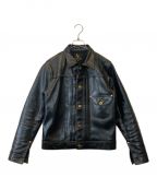 FINE CREEK LEATHERSファインクリークレザーズ）の古着「Leather Jacket”Lynchburg”　レザージャケット　」｜ブラック