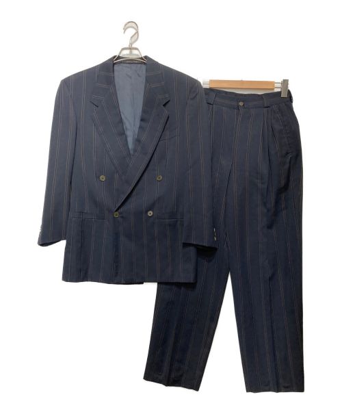 GIANNI VERSACE（ジャンニヴェルサーチ）GIANNI VERSACE (ジャンニヴェルサーチ) ダブルセットアップスーツ ネイビー サイズ:46の古着・服飾アイテム