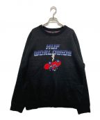 HUFハフ）の古着「GAME OVER SWEATER」｜ブラック