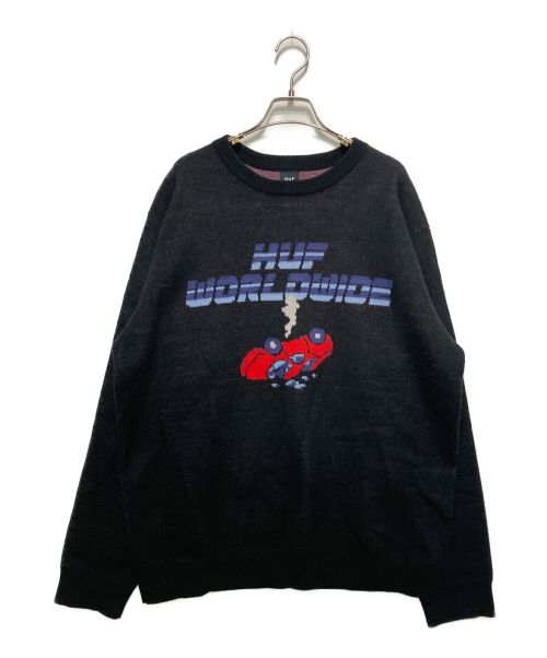 HUF（ハフ）HUF (ハフ) GAME OVER SWEATER ブラック サイズ:XLの古着・服飾アイテム