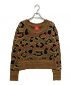 Vivienne Westwood RED LABELヴィヴィアンウエストウッドレッドレーベル）の古着「ヒョウ柄ニット　16-12-102021」｜ブラウン