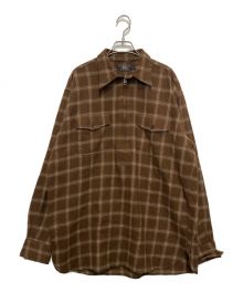 RRL（ダブルアールエル）の古着「ウールチェックシャツプルオーバー」｜ブラウン