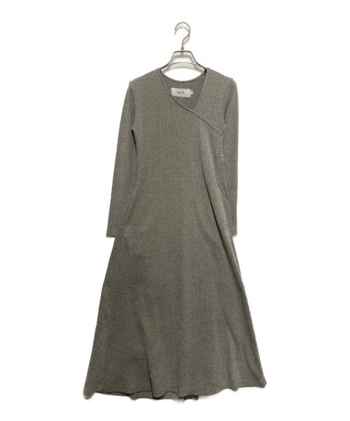 JANE SMITH（ジェーンスミス）JANE SMITH (ジェーンスミス) ASYMMETRY NECK LONG OP グレー サイズ:SIZE36の古着・服飾アイテム