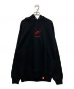 CRAZY RACCOONクレイジーラクーン）の古着「DARUMA IS GOD CROWN LOGO HOODIE」｜ブラック