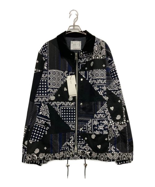 sacai（サカイ）sacai (サカイ) ARCHIVE PRINT MIX BLOUSON ブラック サイズ:SIZE4の古着・服飾アイテム