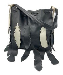 tortoago（トリトアーゴ）の古着「FEATHER SHOULDER BAG」｜ブラック