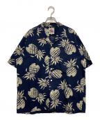 Duke Kahanamokuデュークカハナモク）の古着「COTTON HAWAIIAN SHIRT」｜ネイビー