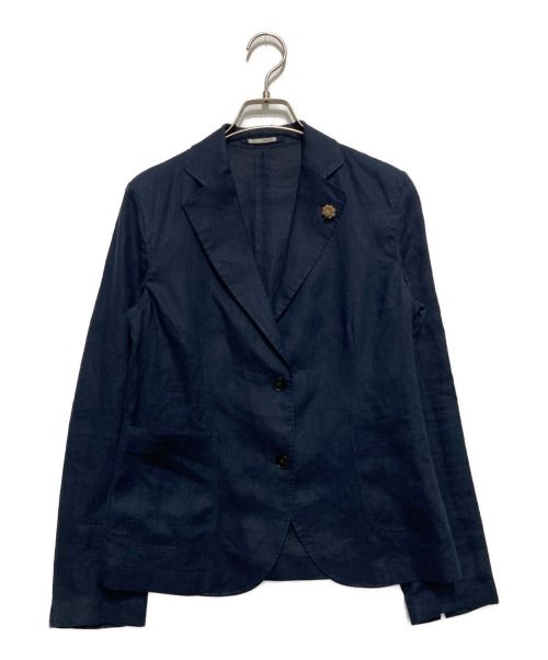 LARDINI（ラルディーニ）LARDINI (ラルディーニ) リネン2Bジャケット ネイビー サイズ:SIZE40の古着・服飾アイテム