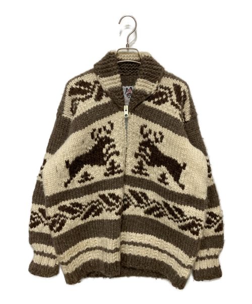 NATIVE INDIAN KNIT（ネイティブインディアンニット）NATIVE INDIAN KNIT (ネイティブインディアンニット) カウチンニットカーディガン ブラウン サイズ:不明の古着・服飾アイテム