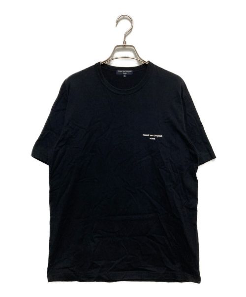 COMME des GARCONS HOMME（コムデギャルソン オム）COMME des GARCONS HOMME (コムデギャルソン オム) 綿天竺 製品プリント S/S Tシャツ ブラック サイズ:Lの古着・服飾アイテム