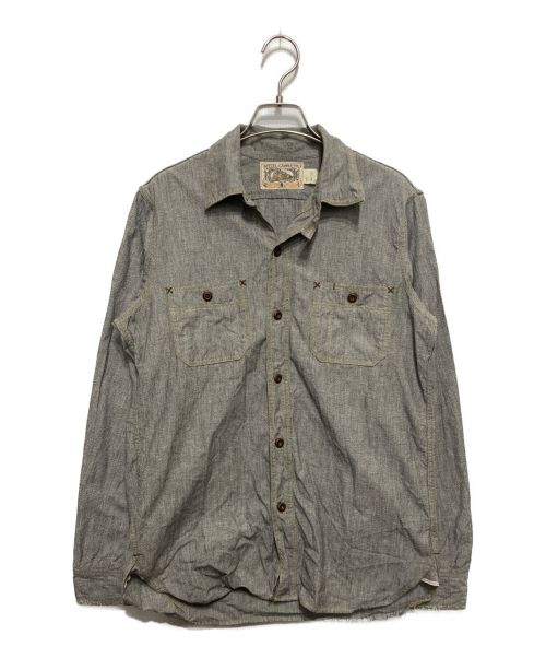 freewheelers（フリーホイーラーズ）FREEWHEELERS (フリーホイーラーズ) ブラックシャンブレーシャツ グレー サイズ:SIZE 15の古着・服飾アイテム