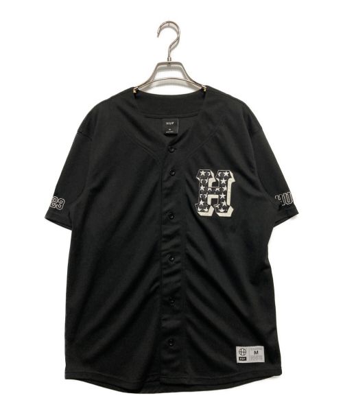 HUF（ハフ）HUF (ハフ) H-STAR BASEBALL SHIRT　KN00445 ブラック サイズ:Ⅿの古着・服飾アイテム