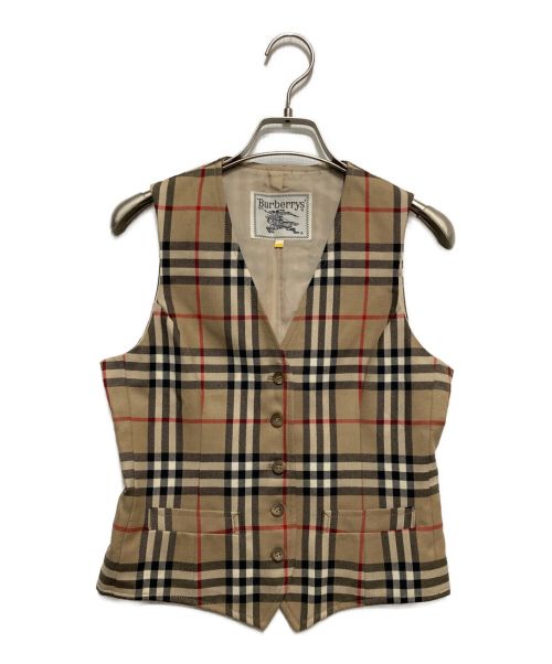 Burberry's（バーバリーズ）Burberry's (バーバリーズ) ノバチェックプリントジレ ベージュ サイズ:SIZE7の古着・服飾アイテム