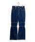 X-GIRL（エックスガール）の古着「SHIRRING DENIM FLARE PANTS　105201031008」｜インディゴ