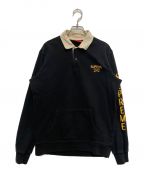 SUPREMEシュプリーム）の古着「Rugby sweatshirt」｜ブラック