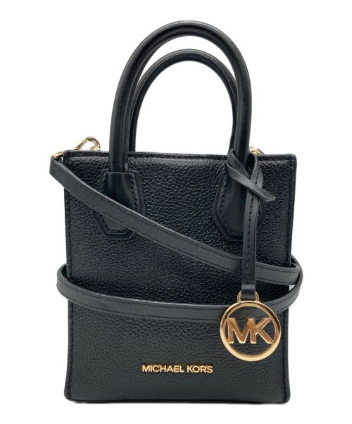 MICHAEL KORS（マイケルコース）MICHAEL KORS (マイケルコース) レザーショルダーポーチ ブラックの古着・服飾アイテム