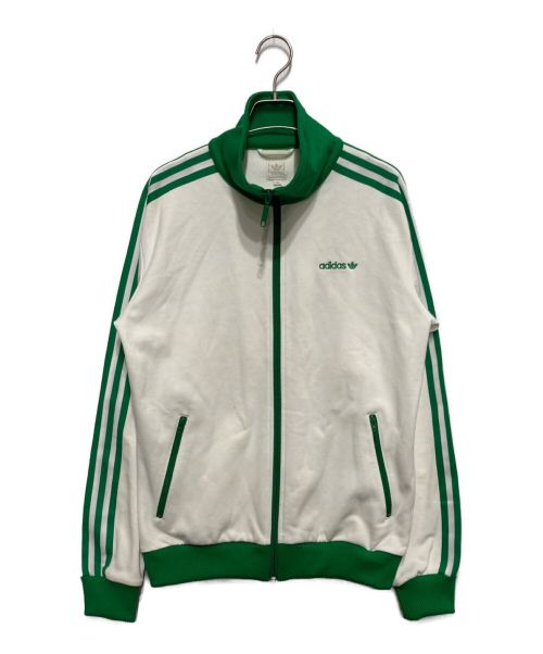 adidas（アディダス）adidas (アディダス) トラックジャケット ホワイト×グリーン サイズ:Ⅿの古着・服飾アイテム