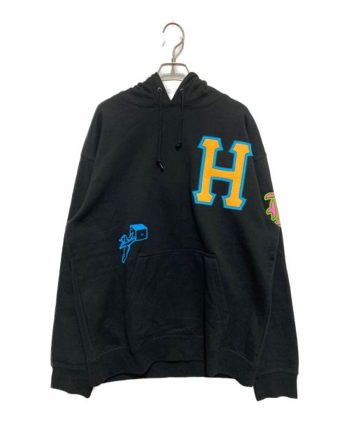 HUF（ハフ）HUF (ハフ) FLY DIE プルオーバーフーディー ブラック サイズ:Ⅿの古着・服飾アイテム