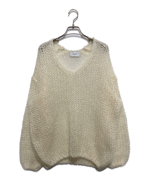 CLANE（クラネ）CLANE (クラネ) V NAECK LOOS MOHAIR KNIT TOPS ホワイト サイズ:SIZE1の古着・服飾アイテム