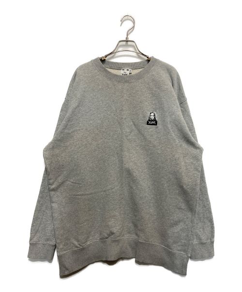 X-GIRL（エックスガール）X-girl (エックスガール) EMBROIDERY CREW SWEAT TOP グレー サイズ:XLの古着・服飾アイテム