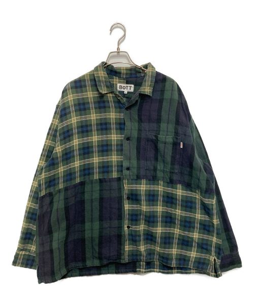 BoTT（ボット）BoTT (ボット) オープンカラーシャツ グリーン サイズ:XLの古着・服飾アイテム