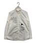 and wander（アンドワンダー）の古着「zizz Printed B.D Shirt Poly×Cotton　AW41-F019」｜ホワイト