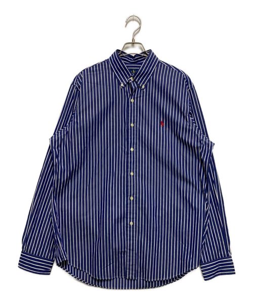 POLO RALPH LAUREN（ポロ・ラルフローレン）POLO RALPH LAUREN (ポロ・ラルフローレン) ストライプシャツ ブルー サイズ:Lの古着・服飾アイテム