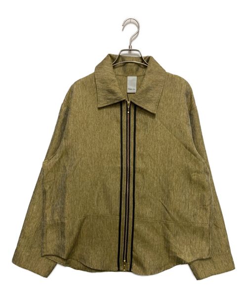 Casper John（キャスパージョン）Casper John (キャスパージョン) Imitaition wool zip shirts ベージュ サイズ:Sの古着・服飾アイテム