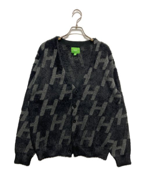 HUF（ハフ）HUF (ハフ) MONOGRAM CARDIGAN ブラック サイズ:Sの古着・服飾アイテム