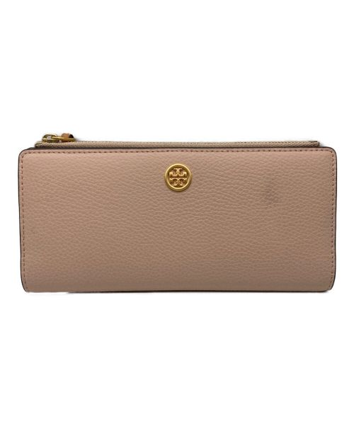 TORY BURCH（トリーバーチ）TORY BURCH (トリーバーチ) 2つ折り財布　10005657 ピンクベージュの古着・服飾アイテム