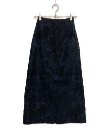 Ameri（アメリ）の古着「UND BOTANICAL JACQUARD SKIRT　02320980550」｜ネイビー