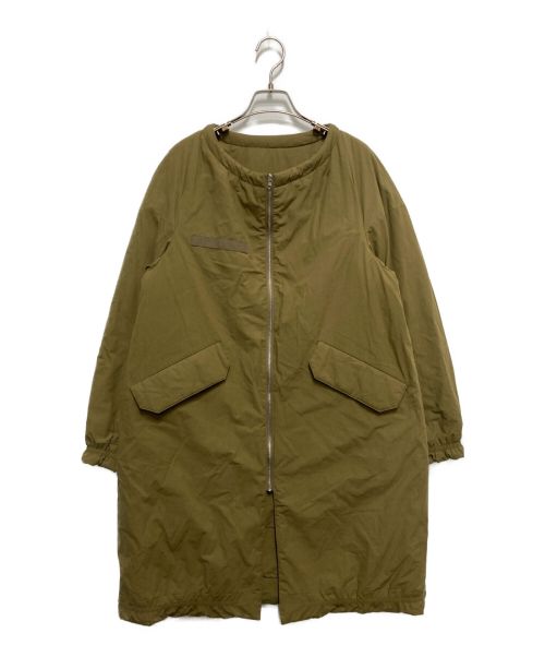 MACPHEE（マカフィ）MACPHEE (マカフィー) コットンタイプライター ノーカラーコート　12-08-01-08001 カーキ サイズ:SIZE36の古着・服飾アイテム