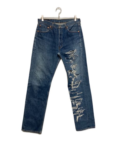 LEVI'S（リーバイス）LEVI'S (リーバイス) クラッシュデニムパンツ　USA製 インディゴ サイズ:SIZE34の古着・服飾アイテム