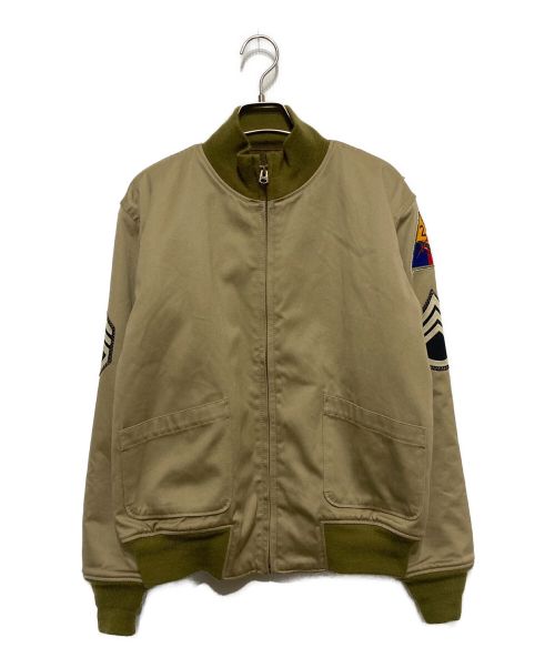 HUSTON（ヒューストン）HUSTON (ヒューストン) TANKERS JACKET カーキ サイズ:38の古着・服飾アイテム