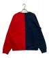 Supreme (シュプリーム) split crewneck sweatshirt レッド×ネイビー サイズ:Ⅿ：14000円