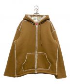 SUPREMEシュプリーム）の古着「Faux Shearling Hooded Jacket」｜ブラウン